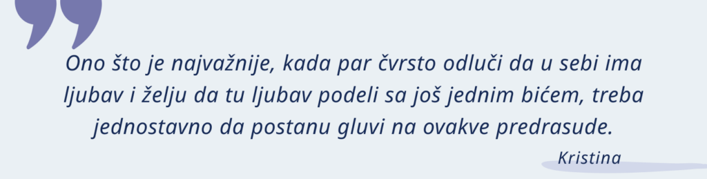Kristinin citat o odluci o usvajanju