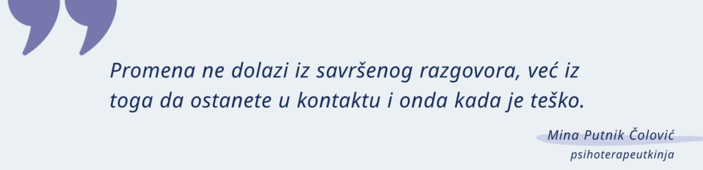 Citat terapeutkinje Mine o partnerskom odnosu